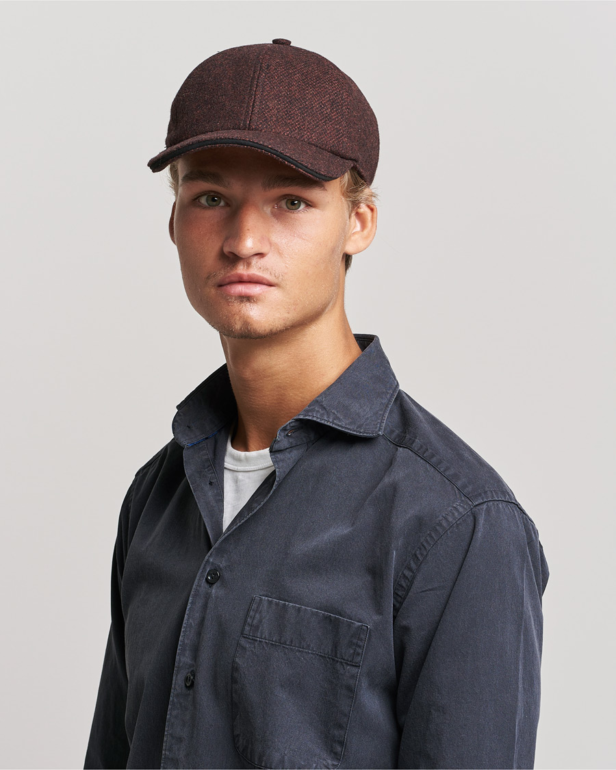 Herren | Hüte & Mützen | Eton | Wool Baseboll Cap Dark Red