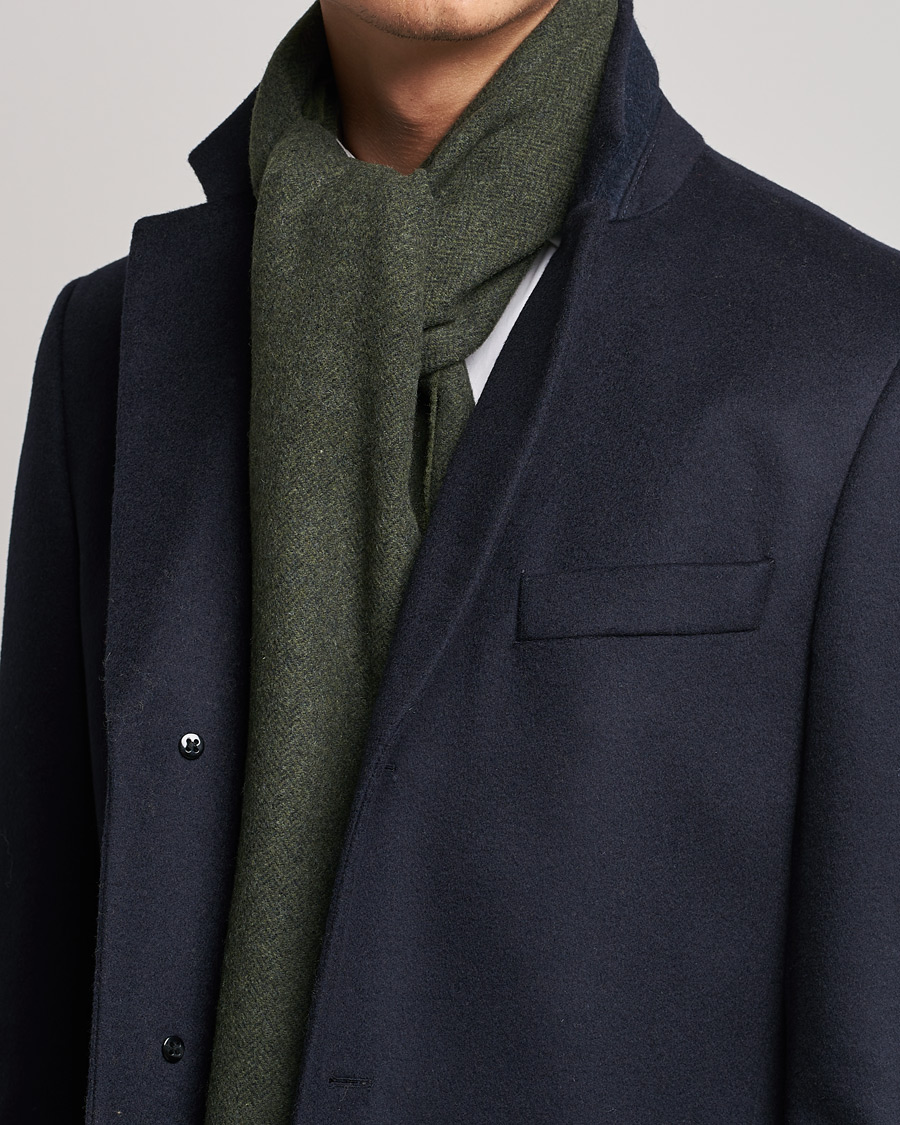 Herren | Eton Wool Scarf Olive | Eton | Wool Scarf Olive