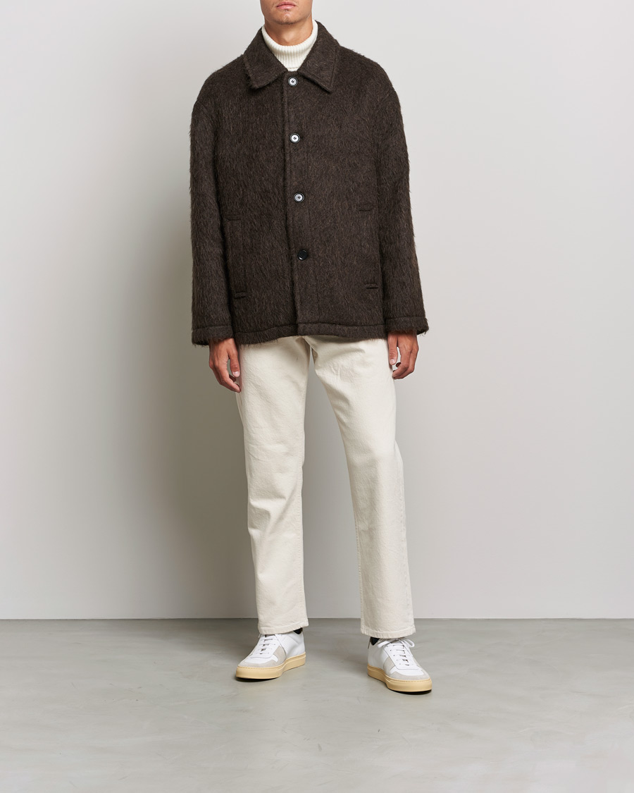 Herren | Jacken | Filippa K | Seattle Hairy Coat Dark Brown