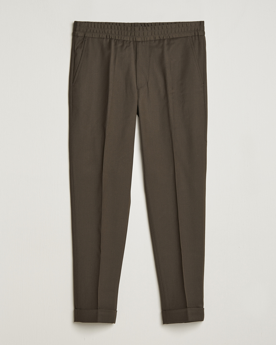 Herren | Hosen | Filippa K | Terry Wool Trousers Dark Forest Green