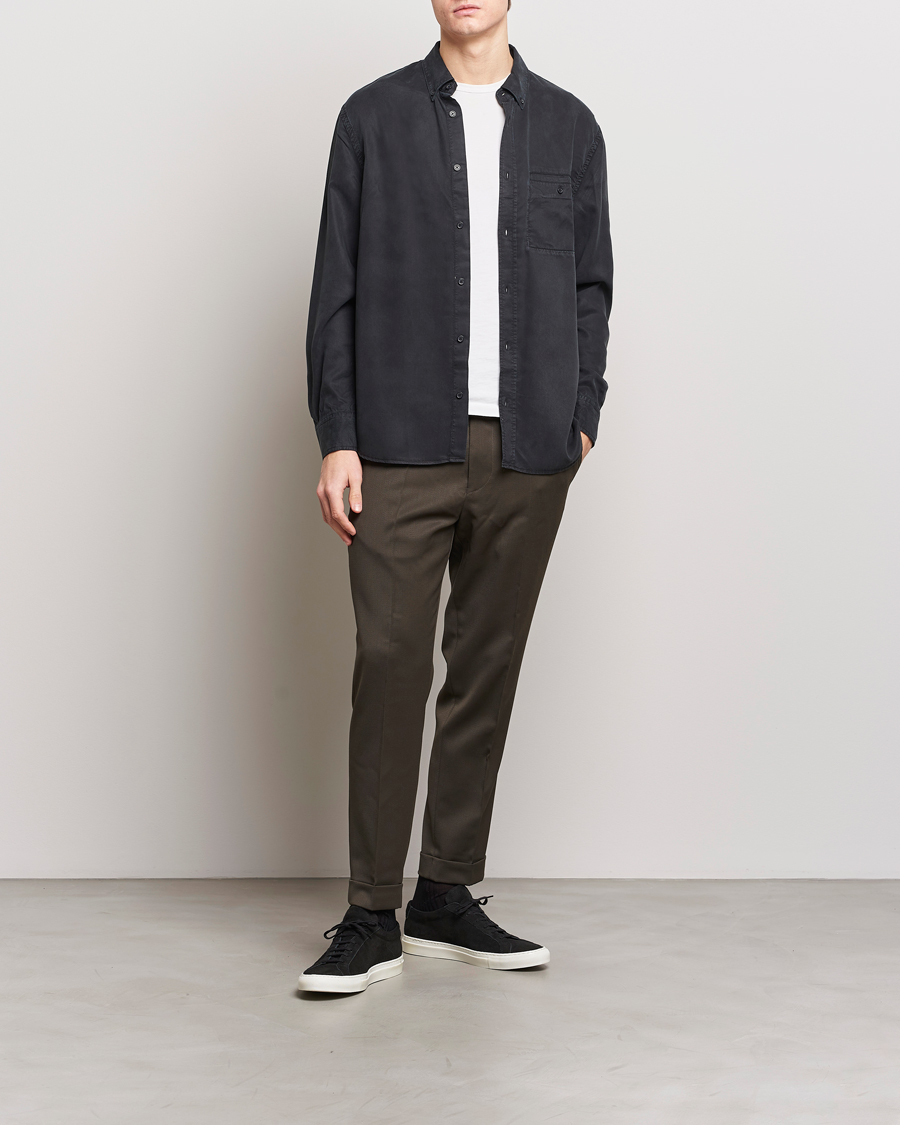 Herren | Hosen | Filippa K | Terry Wool Trousers Dark Forest Green