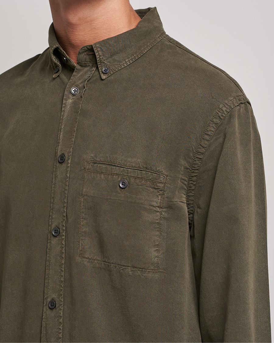 Herren | Hemden | Filippa K | Zachary Tencel Shirt Dark Forest Green
