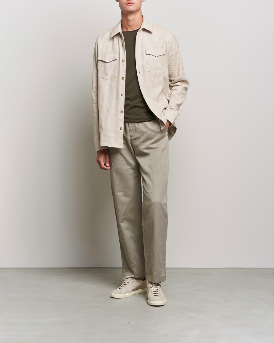 Herren | T-Shirts | Filippa K | Roll Neck T-Shirt Dark Forest Green