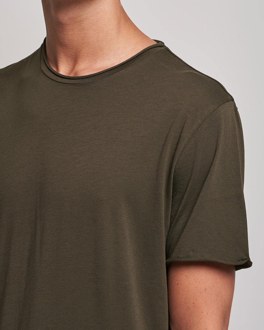 Herren | T-Shirts | Filippa K | Roll Neck T-Shirt Dark Forest Green
