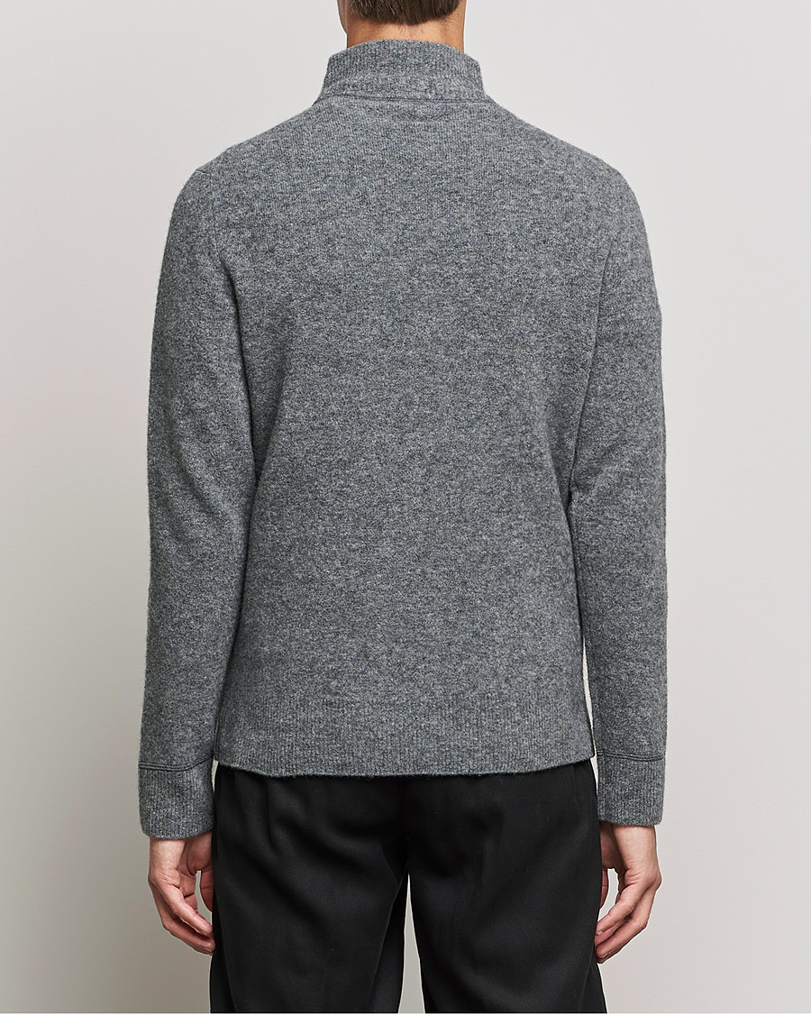 Herren | Pullover | Filippa K | Andrew Yak Zip Sweater Mid Grey Melange
