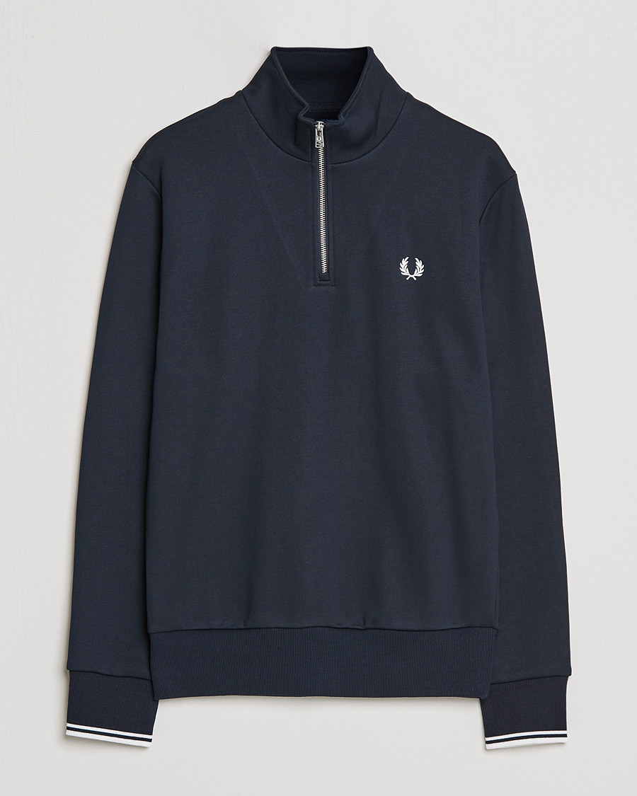 Herren | Pullover | Fred Perry | Half Zip Sweatshirt Navy