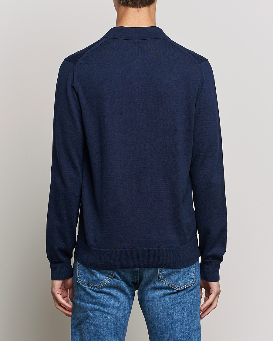 Herren | Pullover | Fred Perry | Long Sleeve Knitted Shirt Navy