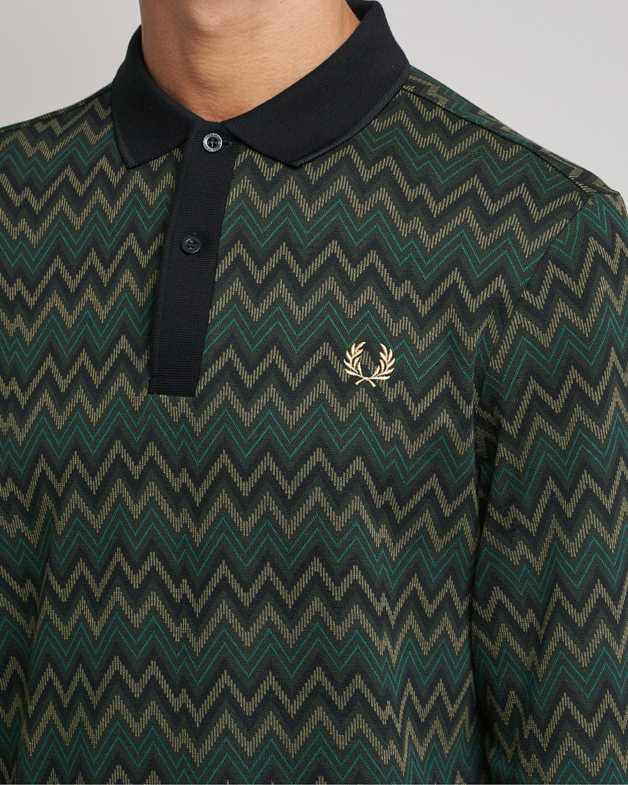 Herren | Pullover | Fred Perry | Jaquard Polo Shirt Night Green