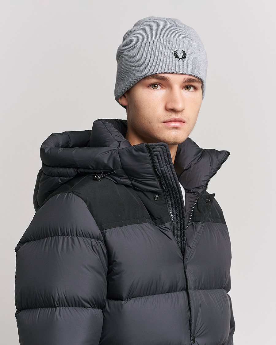 Herren | Fred Perry Merino Wool Beanie Steel | Fred Perry | Merino Wool Beanie Steel
