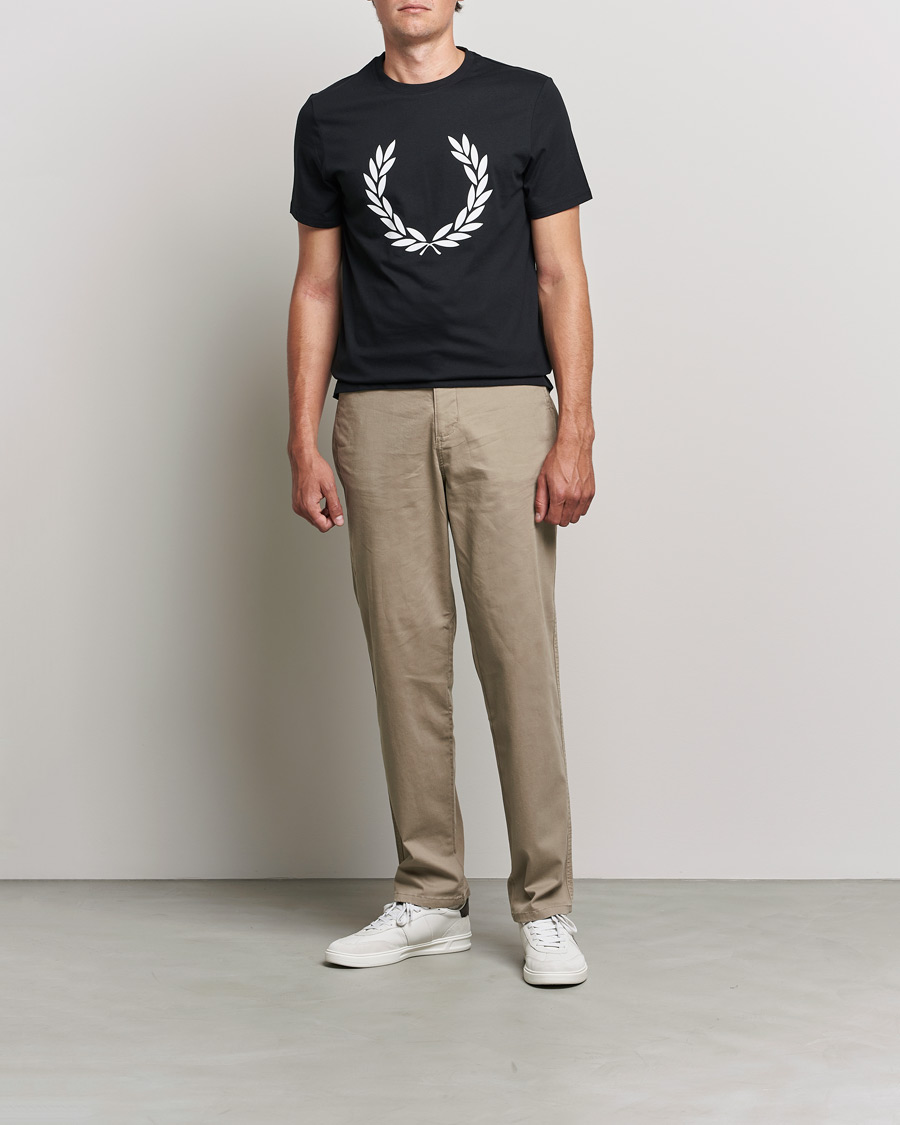 Herren | T-Shirts | Fred Perry | Laurel Wreath T-Shirt Black