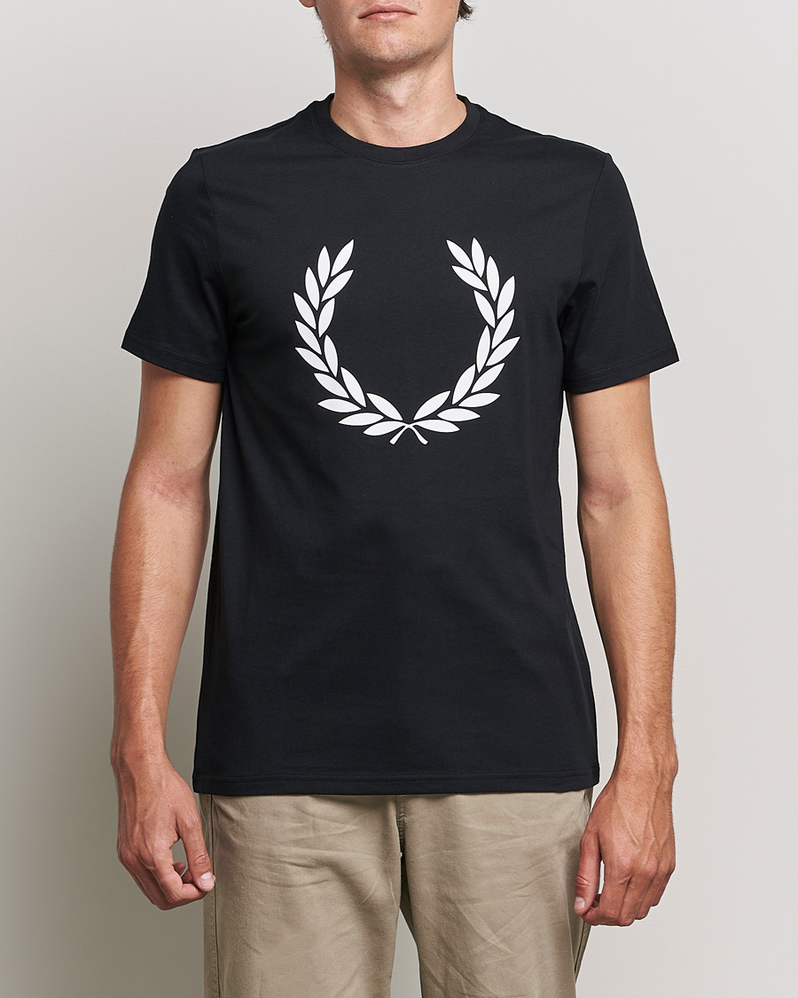 Herren | T-Shirts | Fred Perry | Laurel Wreath T-Shirt Black