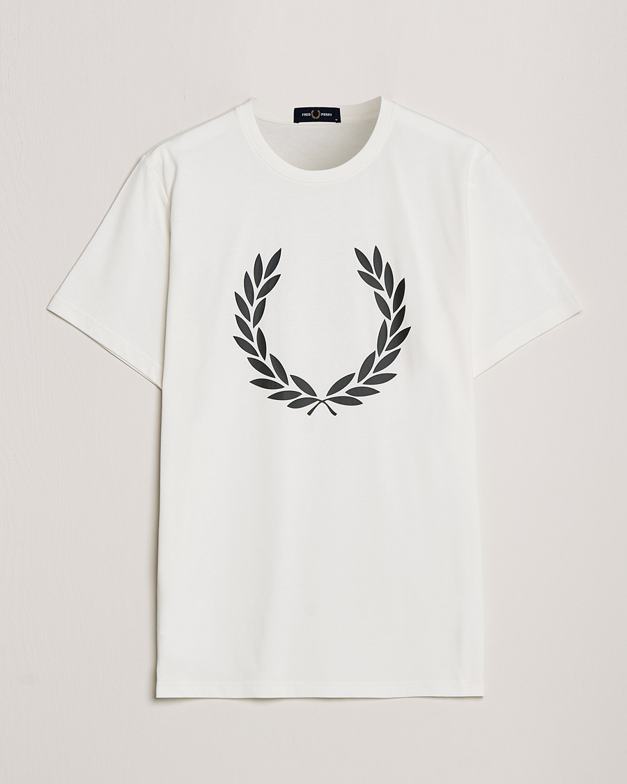 Herren | Kurzarm T-Shirt | Fred Perry | Laurel Wreath T-Shirt Snow White
