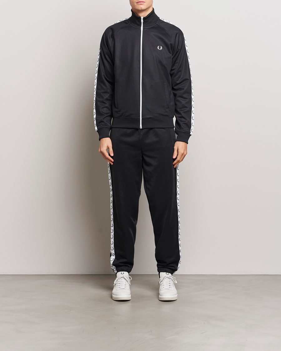 fred perry track jacket black