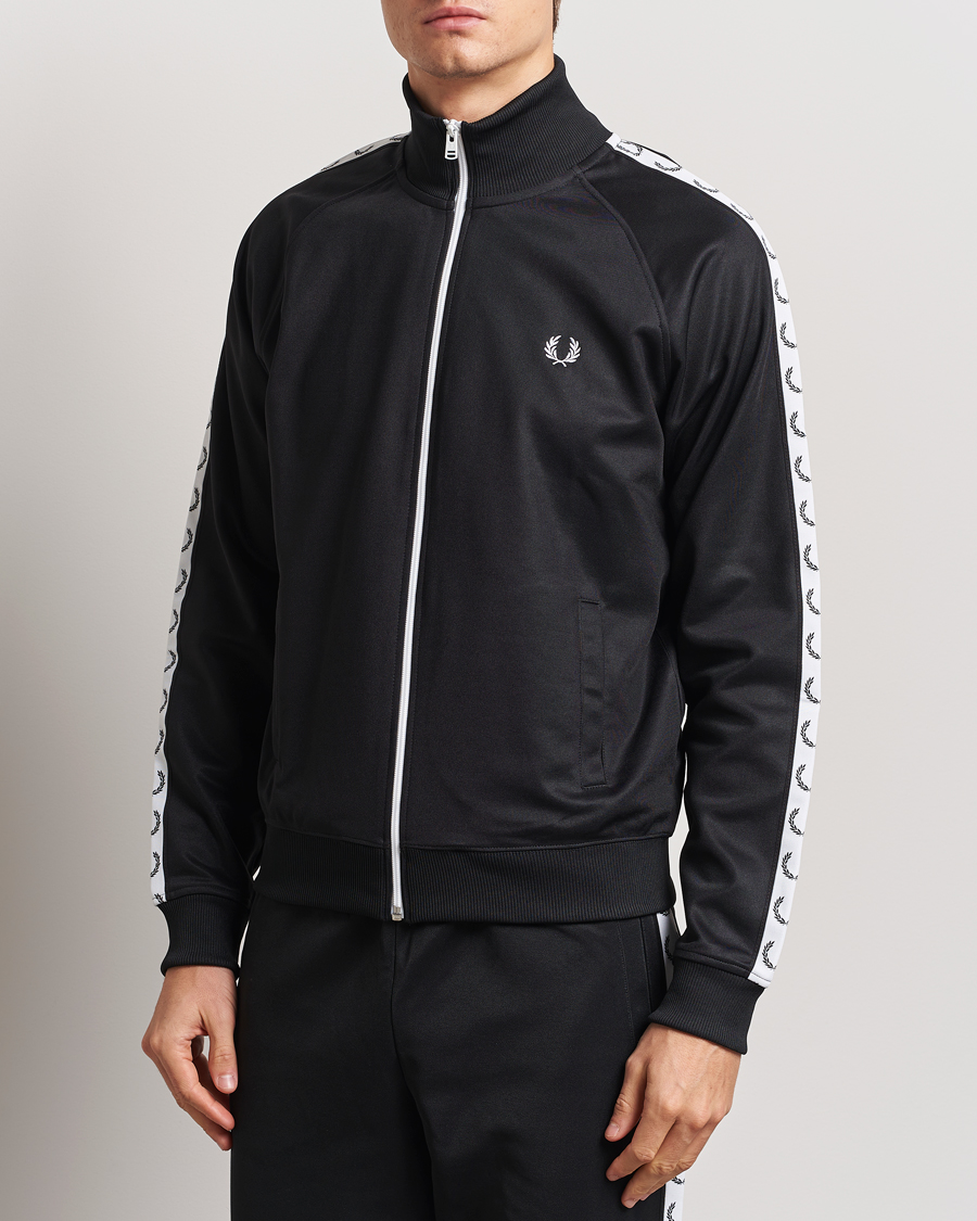 Herren | Best of British | Fred Perry | Taped Track Jacket Black