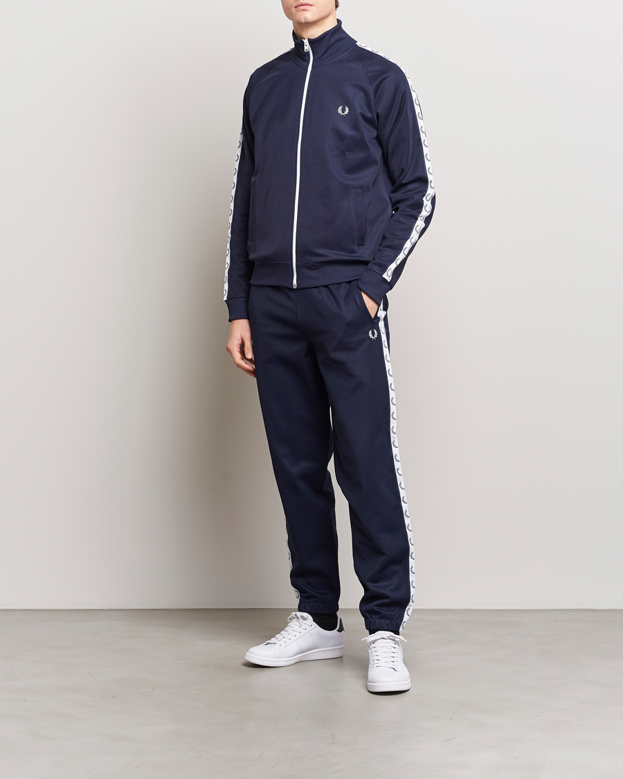 Herren | Best of British | Fred Perry | Taped Track Jacket Carbon blue