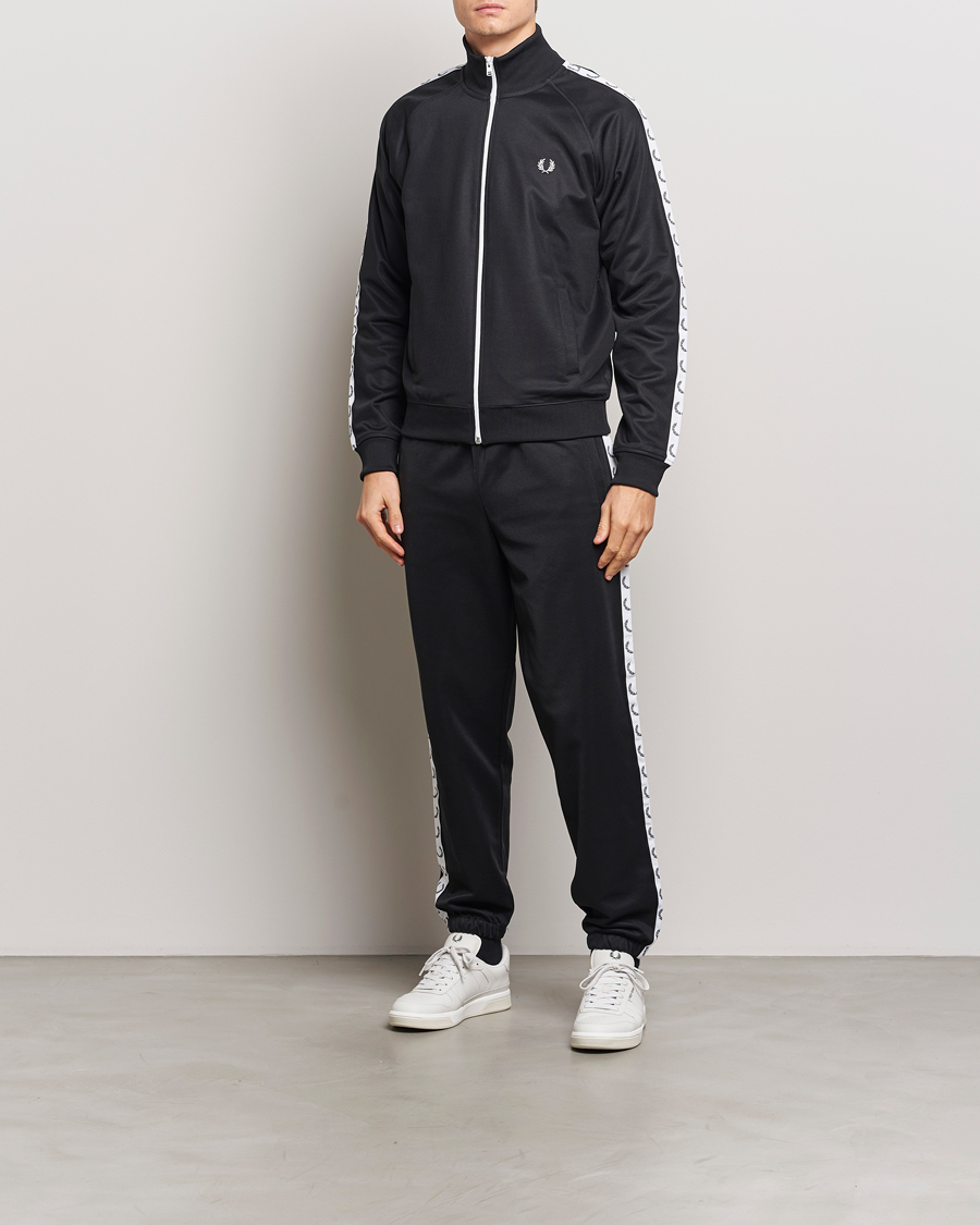 Herren | Hosen | Fred Perry | Taped Track Pants Black