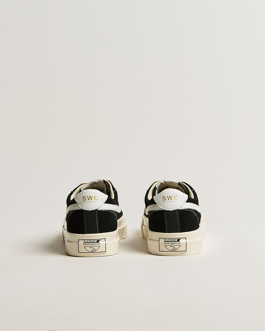 Herren | Stepney Workers Club Dellow S-Strike Suede Sneaker Black/White | Stepney Workers Club | Dellow S-Strike Suede Sneaker Black/White