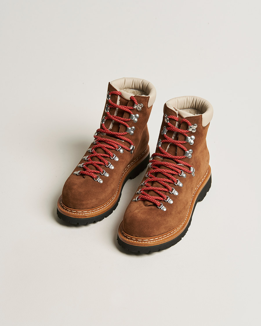 Herren | Heschung Iseran Fur Lined Suede Mountain Boot Brown | Heschung | Iseran Fur Lined Suede Mountain Boot Brown