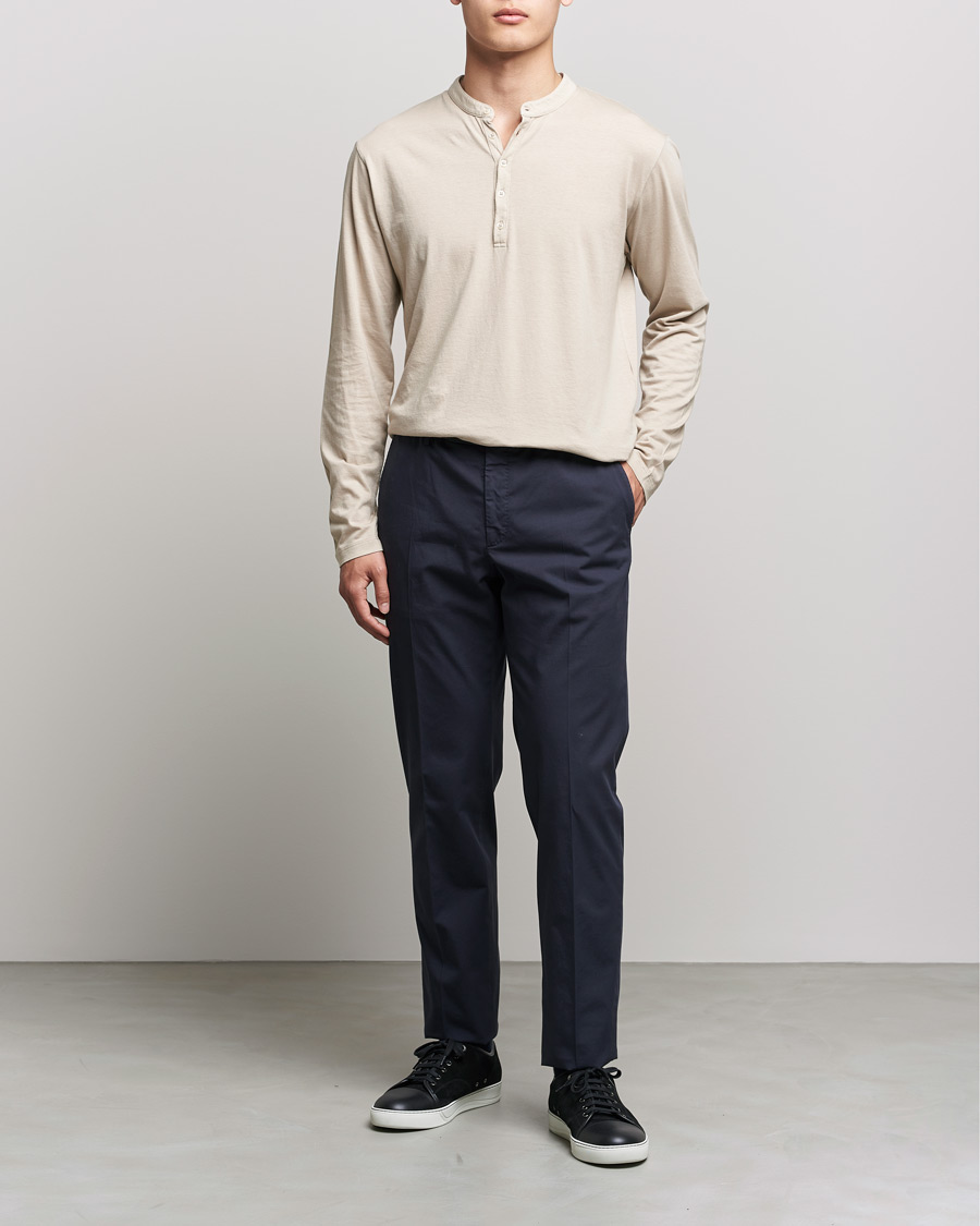 Herren | Pullover | Massimo Alba | Hawai Cotton/Cashmere Henley Chalk