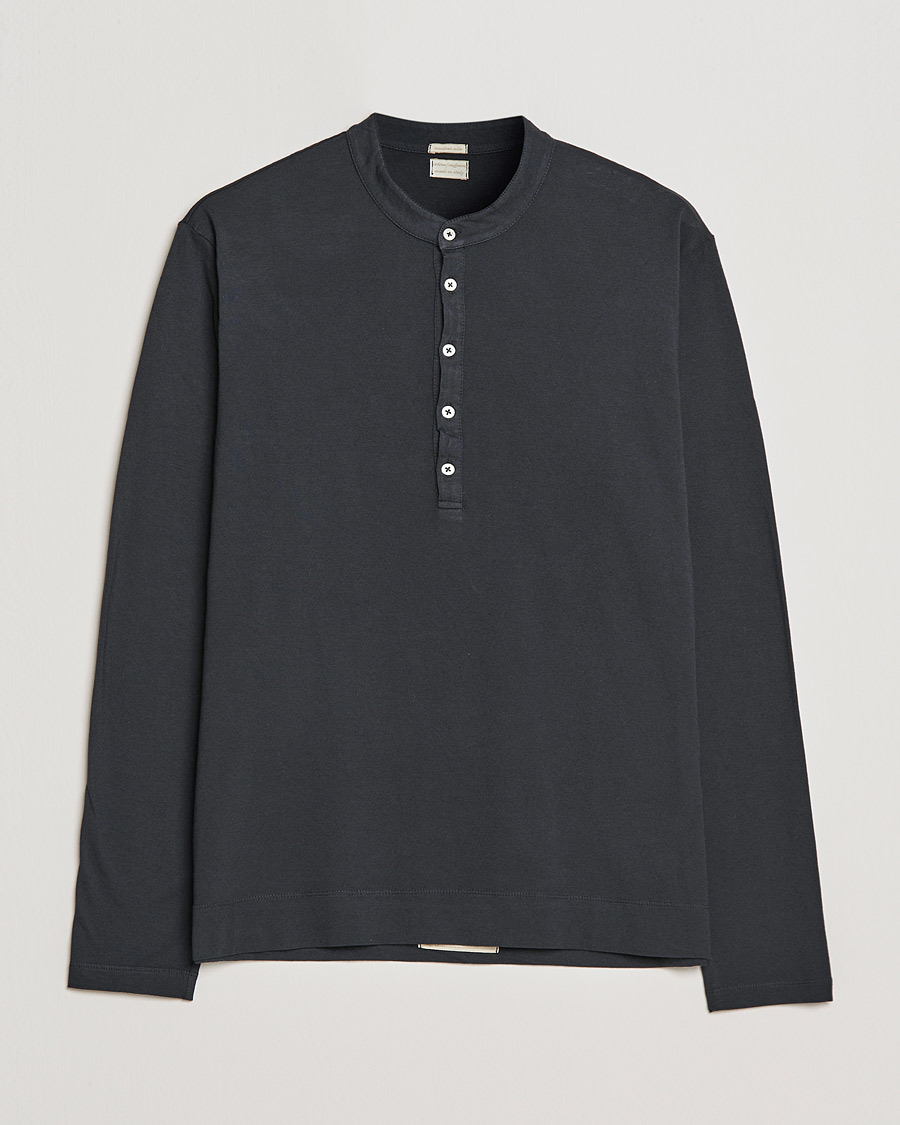 Herren | Pullover | Massimo Alba | Hawai Cotton/Cashmere Henley Washed Black