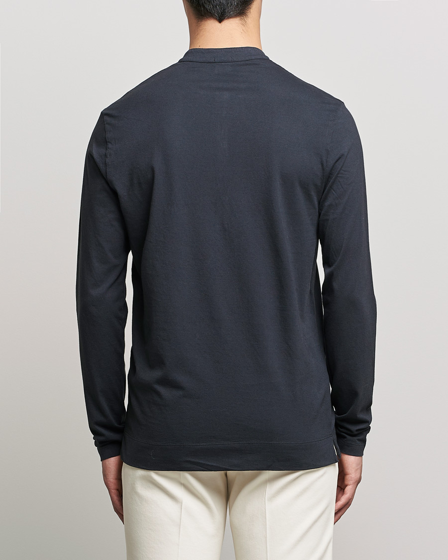 Herren | Pullover | Massimo Alba | Hawai Cotton/Cashmere Henley Washed Black