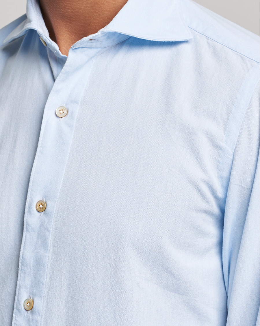 Herren | Hemden | Finamore Napoli | Tokyo Slim Original Chambray Shirt Light Blue
