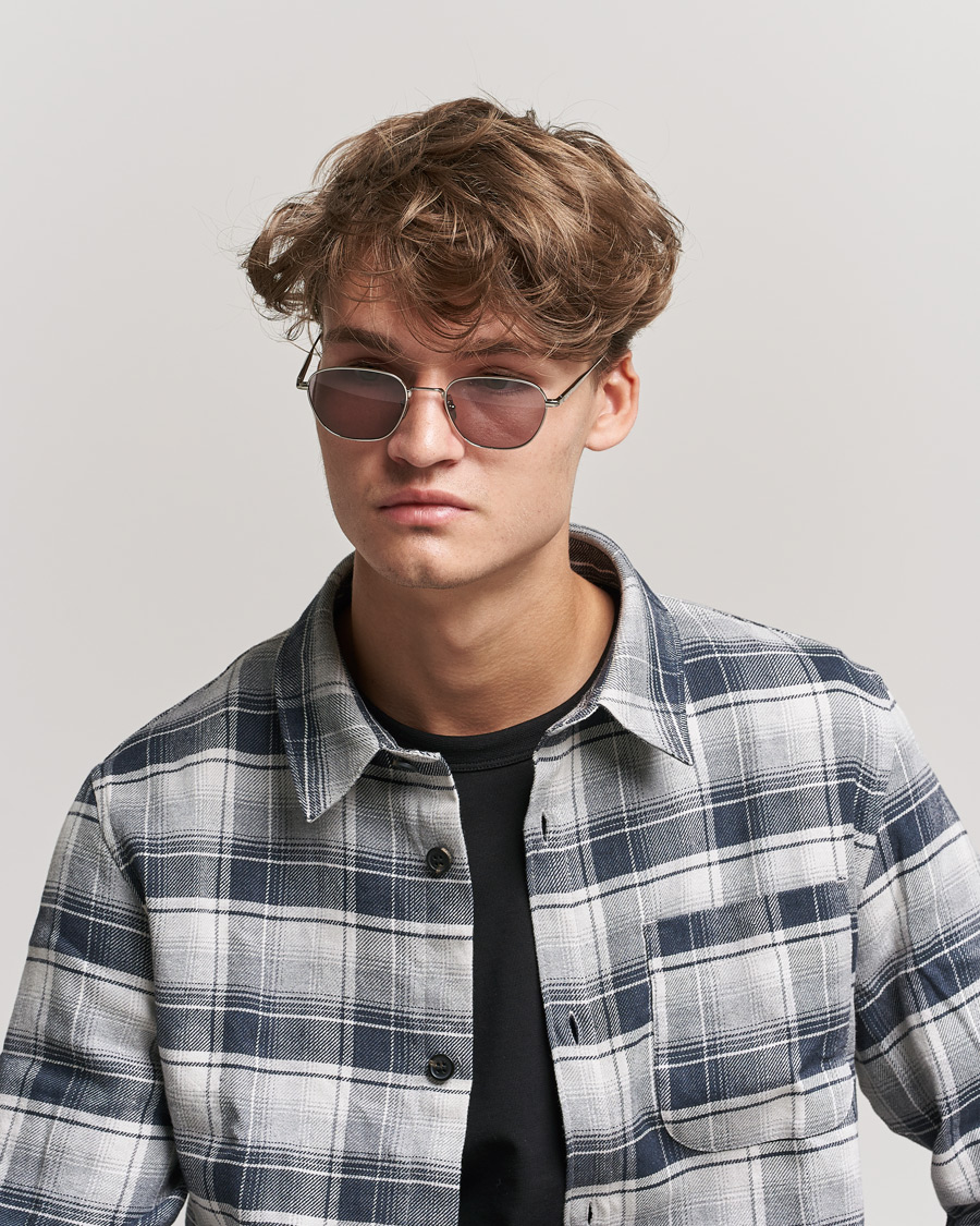 Herren | CHIMI | CHIMI | Polygon Sunglasses Silver/Grey