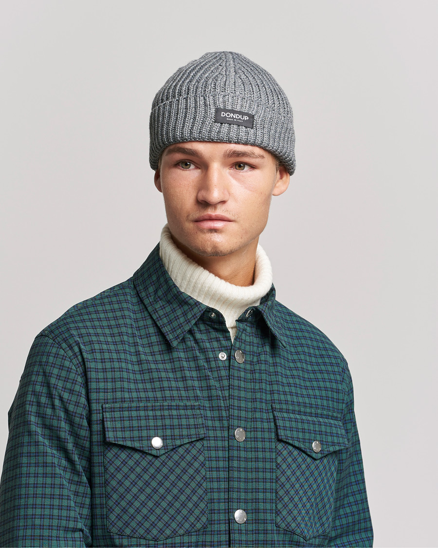 Herren | Dondup Ribbed Beanie Light Grey | Dondup | Ribbed Beanie Light Grey