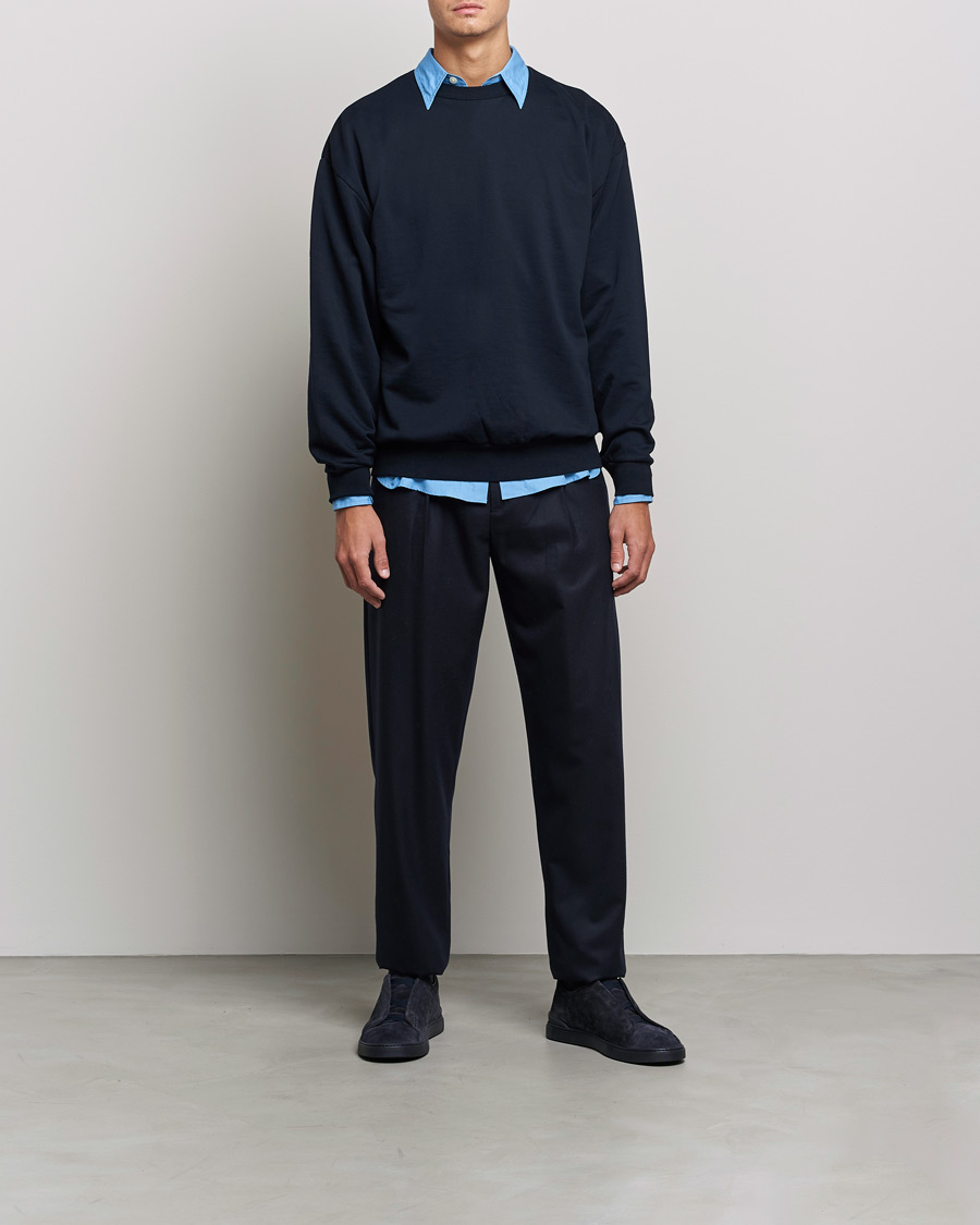 Herren | Pullover | Auralee | High Gauge Sweatshirt Navy