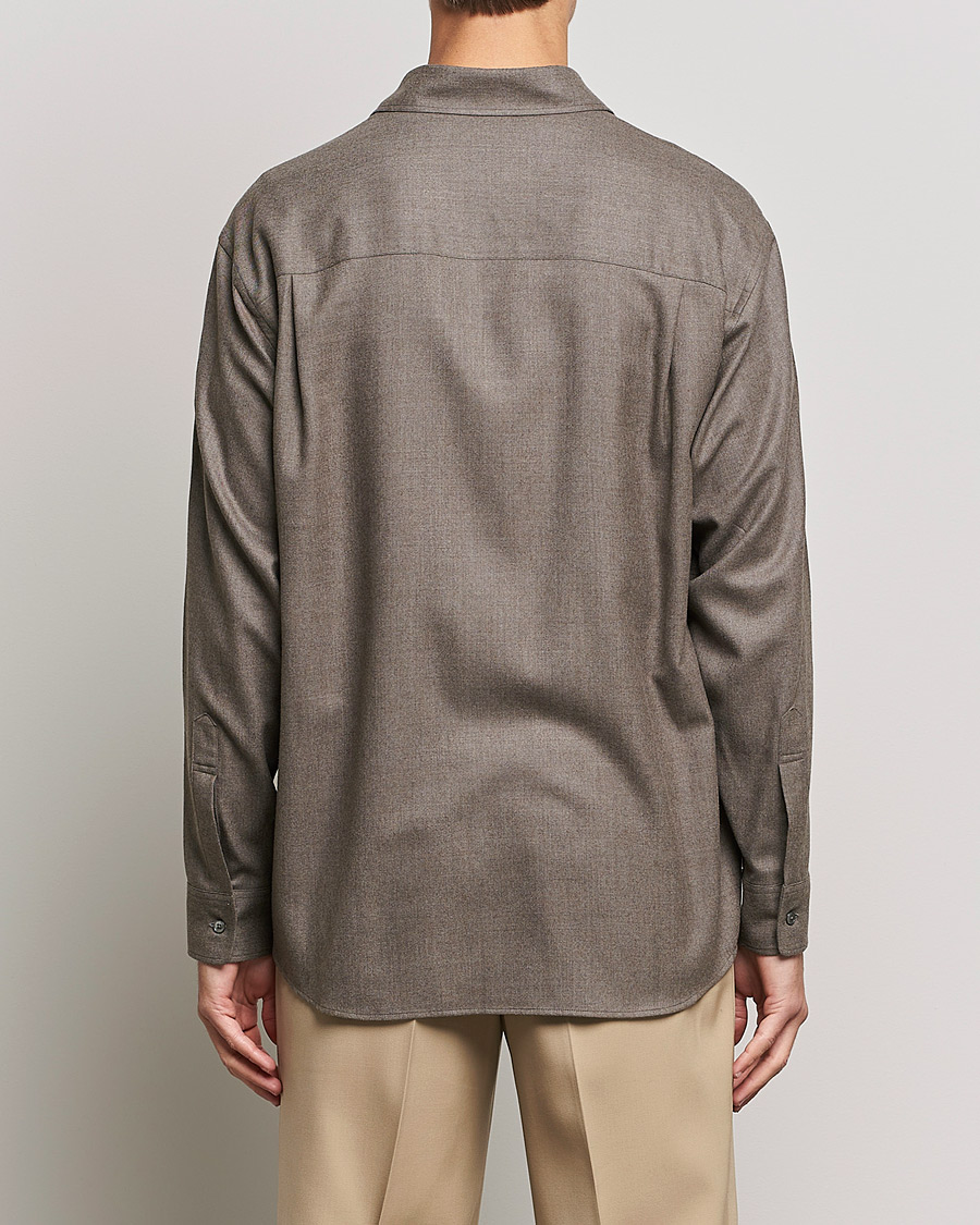 Herren | Hemden | Auralee | Super Light Wool Shirt Dark Brown