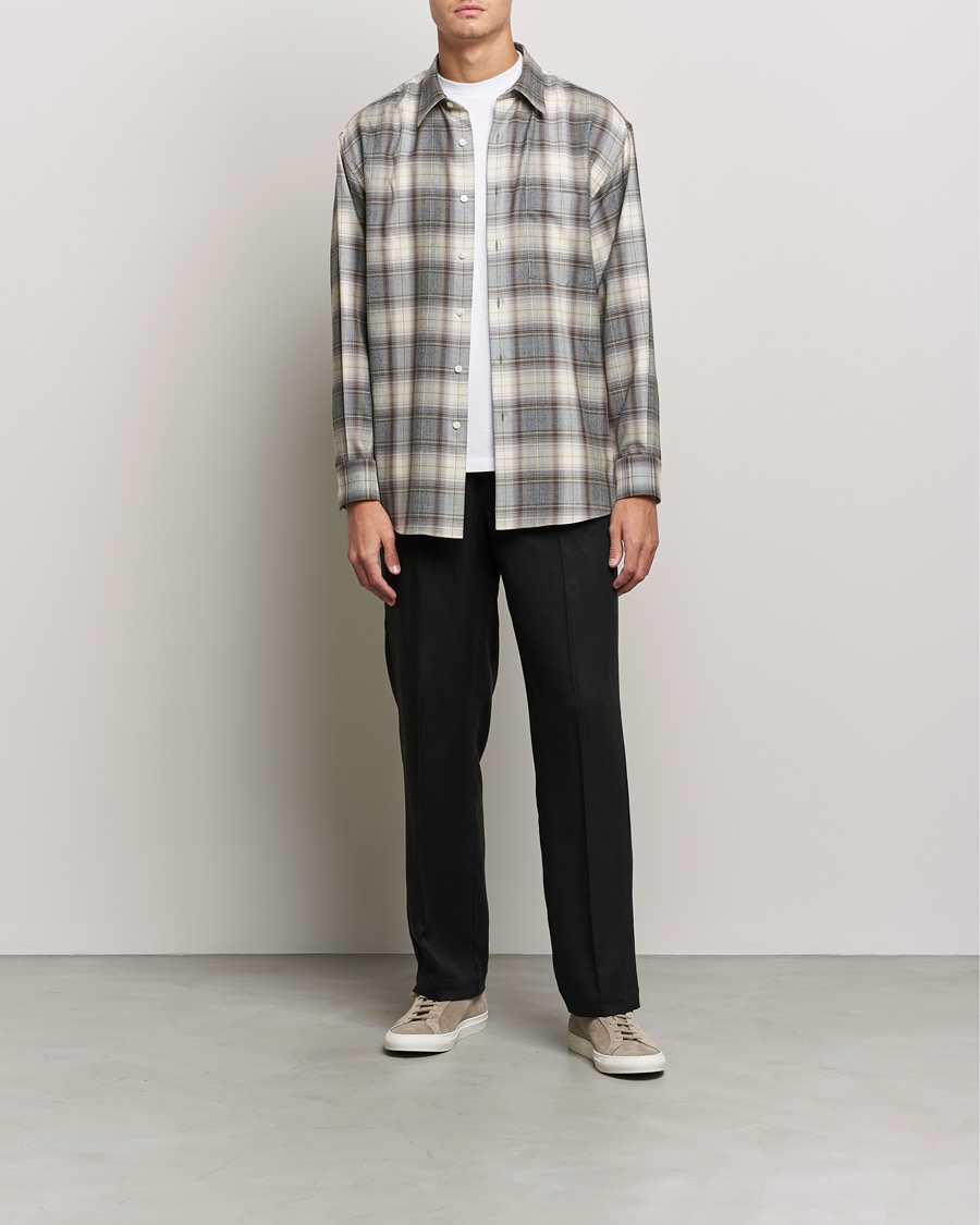 Herren | Hemden | Auralee | Super Light Wool Shirt Brown Check