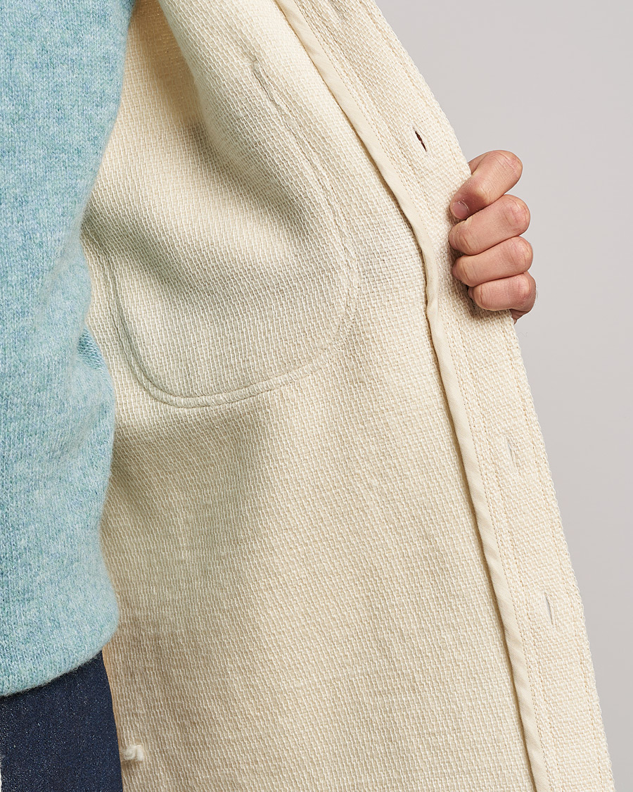 Herren | Hemden | Auralee | Double Pocket Wool Overshirt Ivory