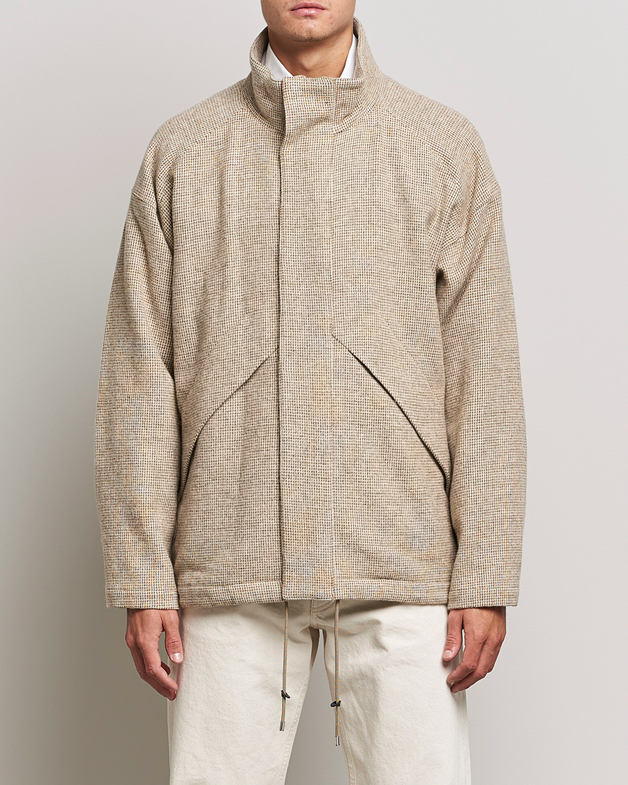 Herren | Minimalistische Jacken | Auralee | Light Tweed Zip Blouson Beige