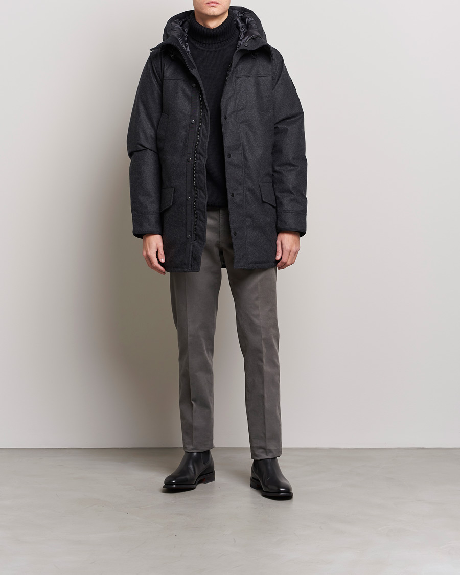Herren | Jacken | Canada Goose Black Label | Canada Goose Langford Wool Parka Carbon Melange
