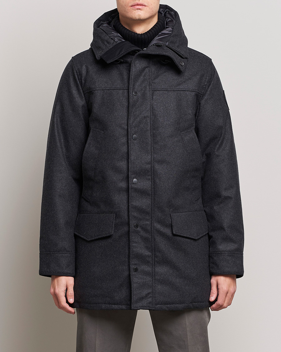 Herren |  | Canada Goose Black Label | Canada Goose Langford Wool Parka Carbon Melange