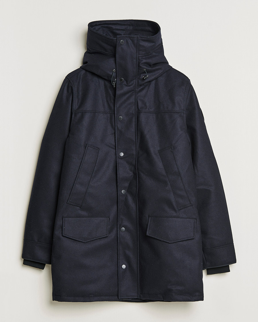 Herren | Jacken | Canada Goose Black Label | Canada Goose Langford Wool Parka Atlantic Navy Melange