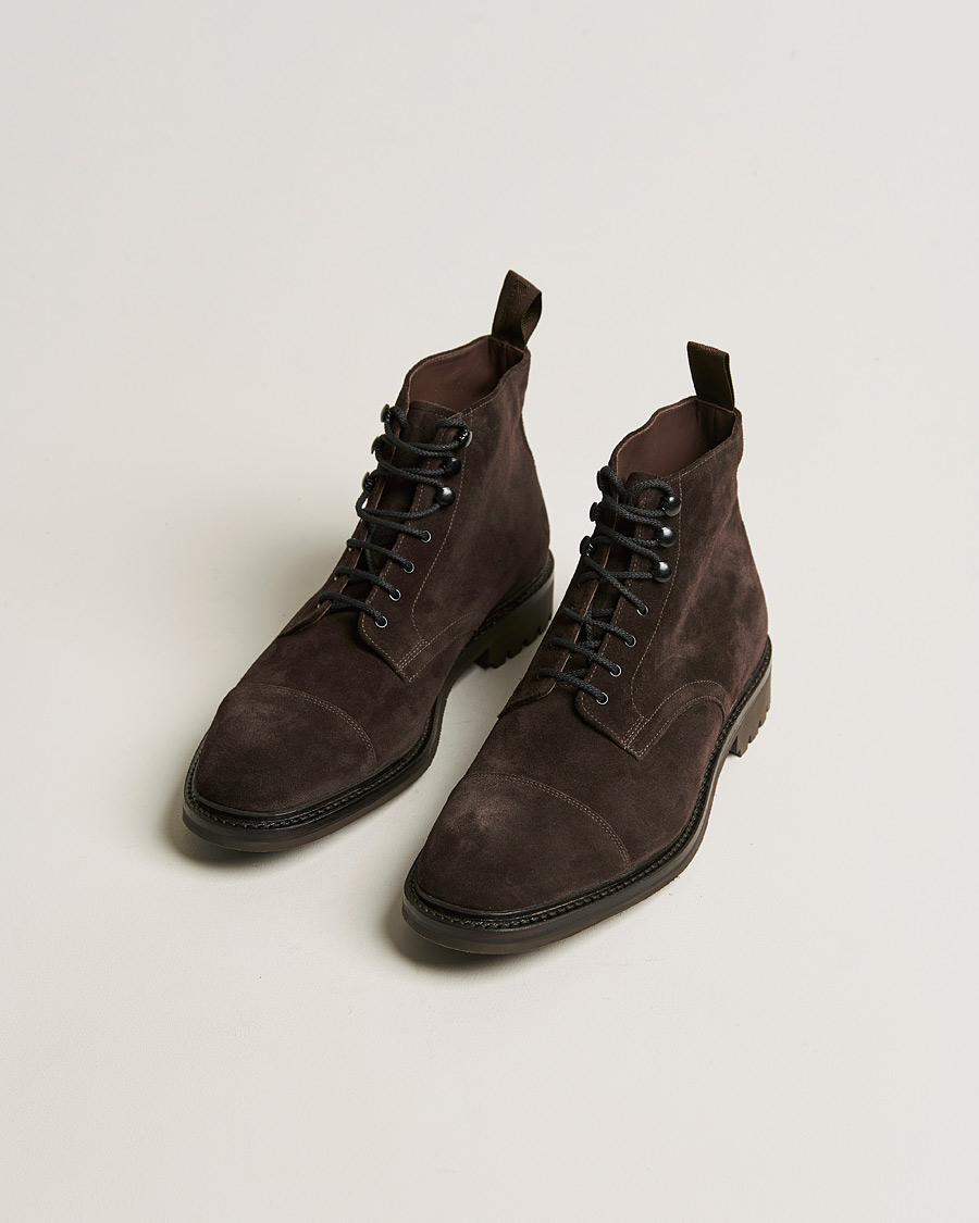 Herren | Boots | Loake 1880 | Sedbergh Suede Derby Boot  Dark Chocolate