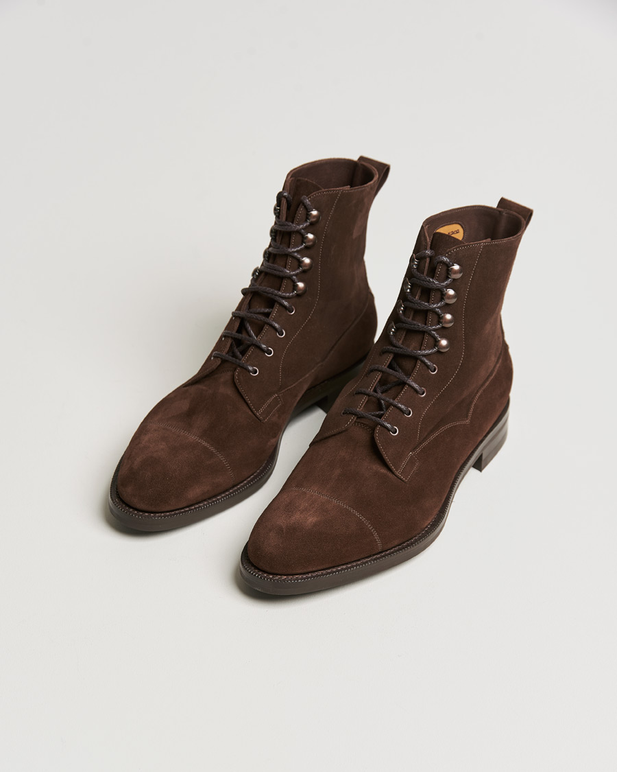 Herren | Edward Green Galway Dainite Boot Mink Suede | Edward Green | Galway Dainite Boot Mink Suede