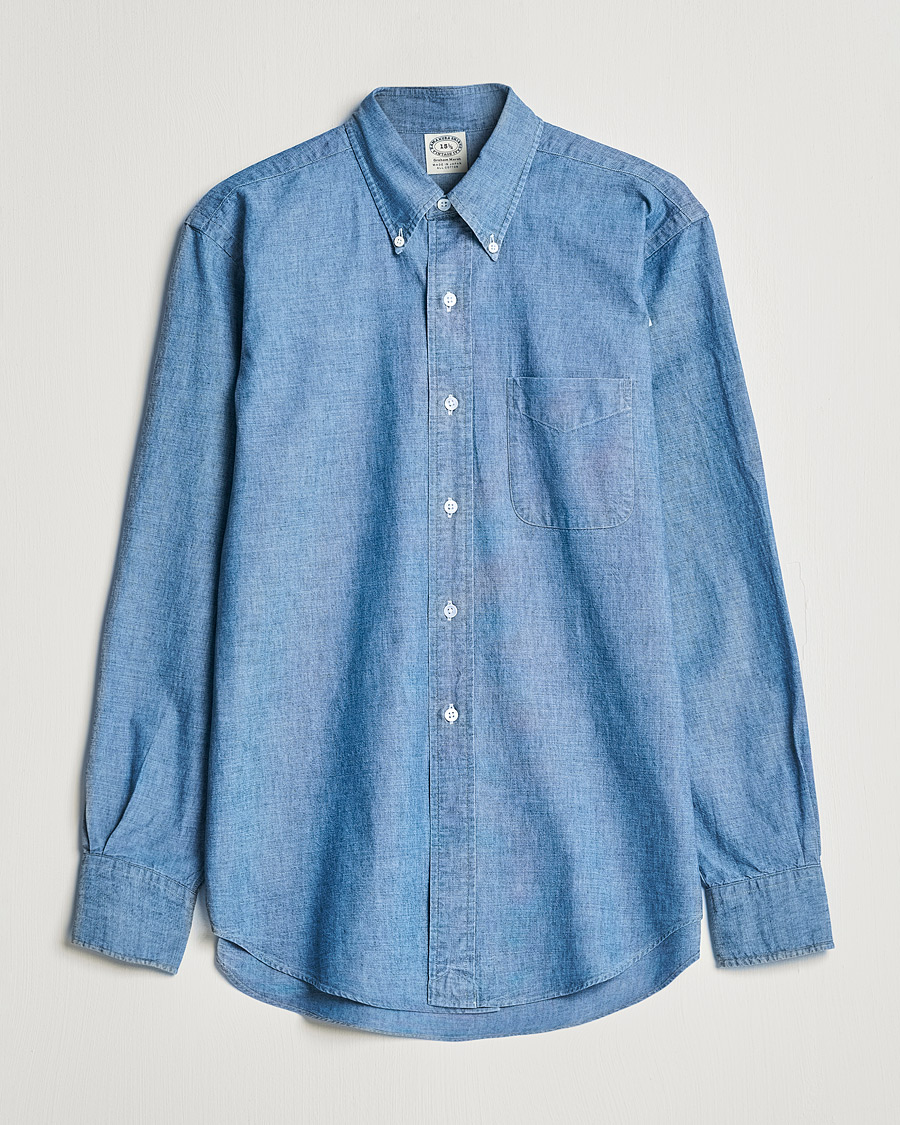 Herren | Jeanshemden | Kamakura Shirts | Vintage Ivy Chambray BD Shirt Light Blue