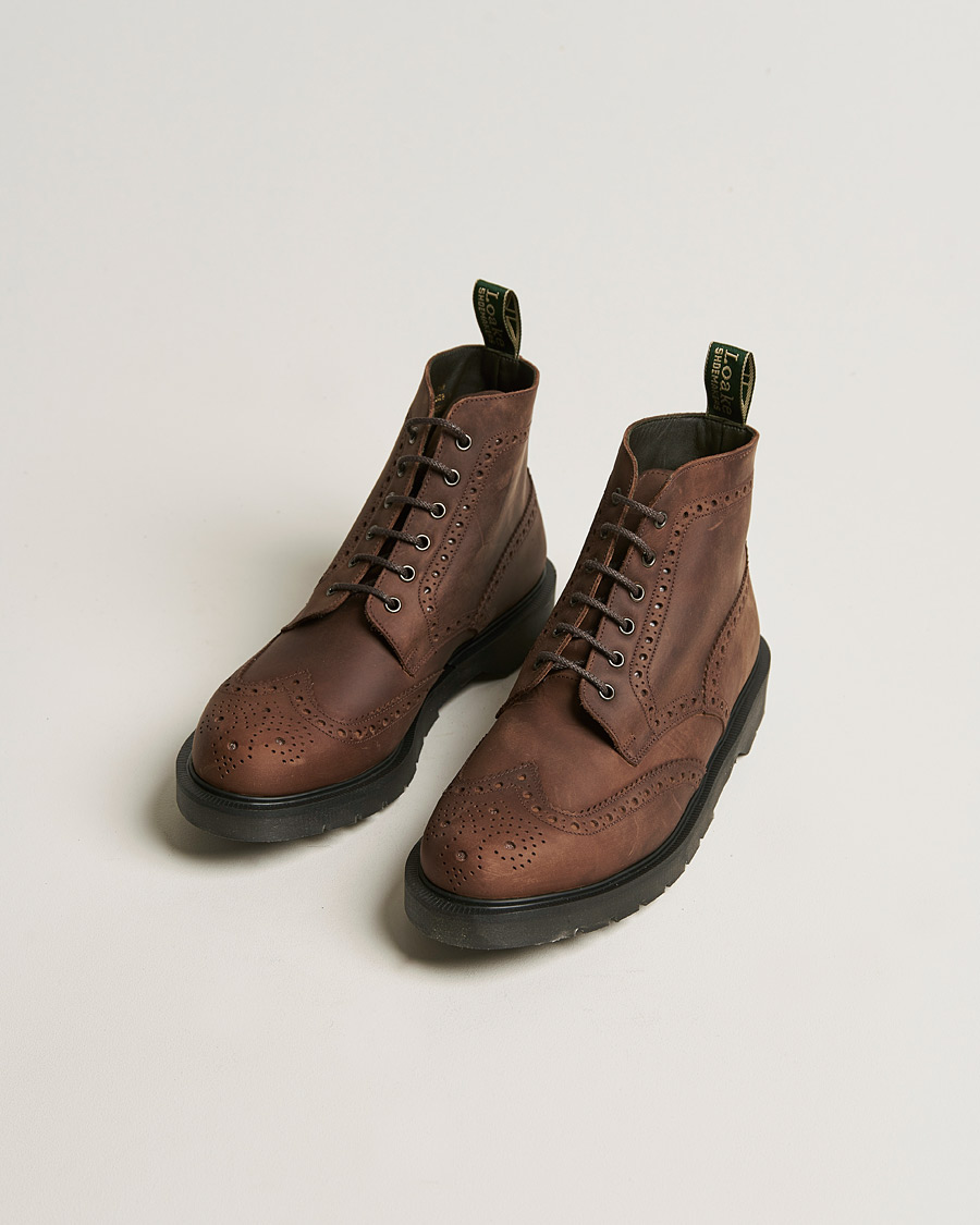 Herren | Boots | Design Loake | Gage Heat Sealed Brogue Boot Brown