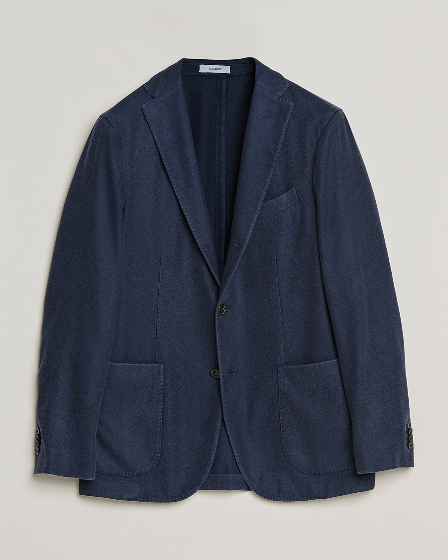 Herren | Wollsakko | Boglioli | K Jacket Garment Dyed Cashmere Blazer Dark Blue