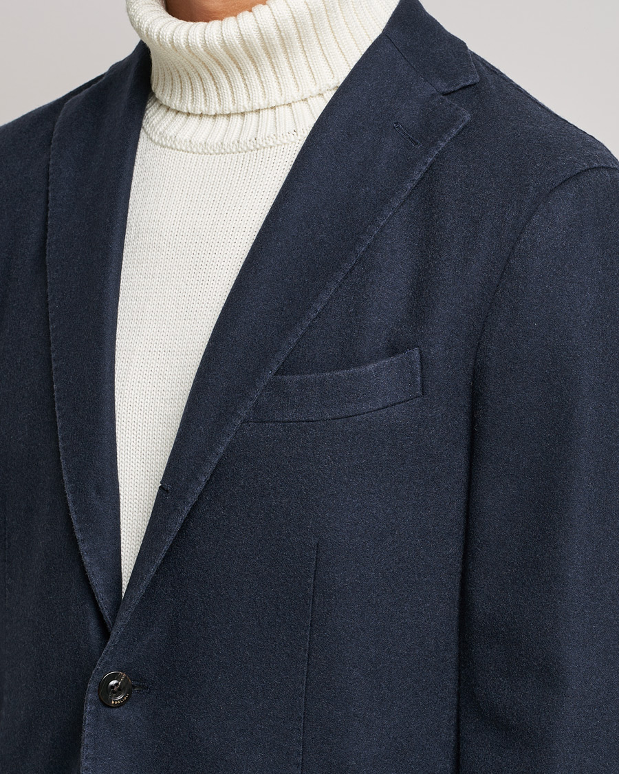 Herren | Sakkos | Boglioli | K Jacket Garment Dyed Cashmere Blazer Dark Blue
