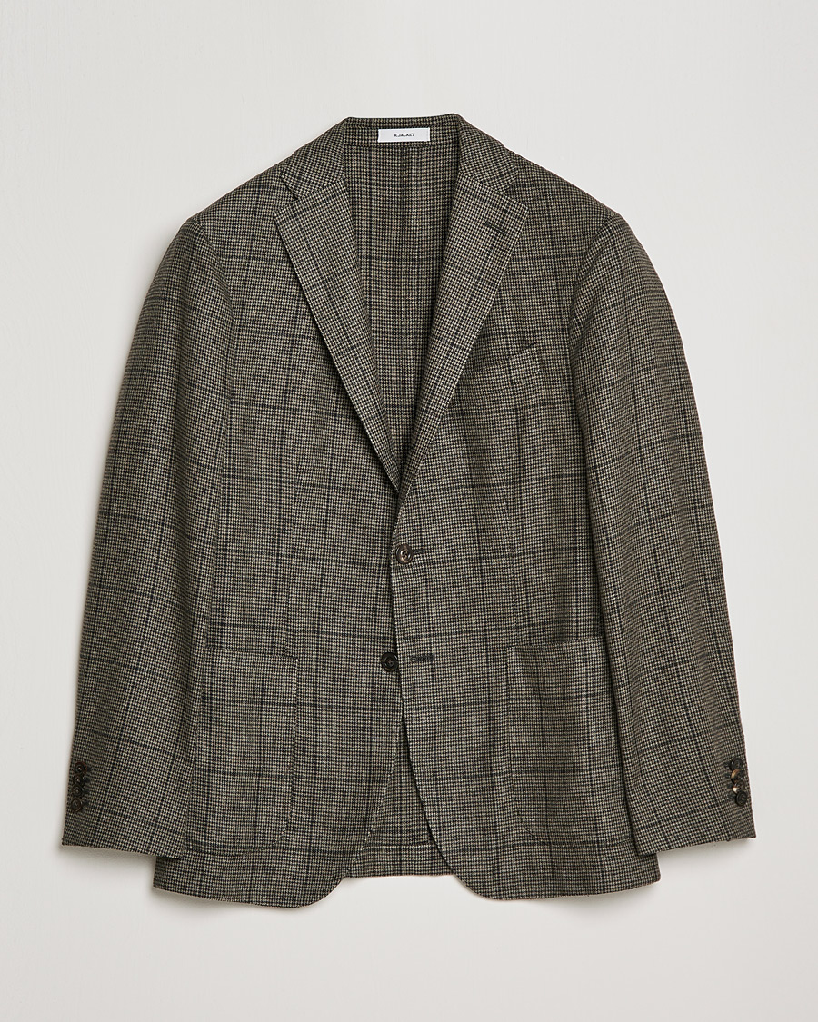 Herren | Wollsakko | Boglioli | K Jacket Wool Check Blazer Brown