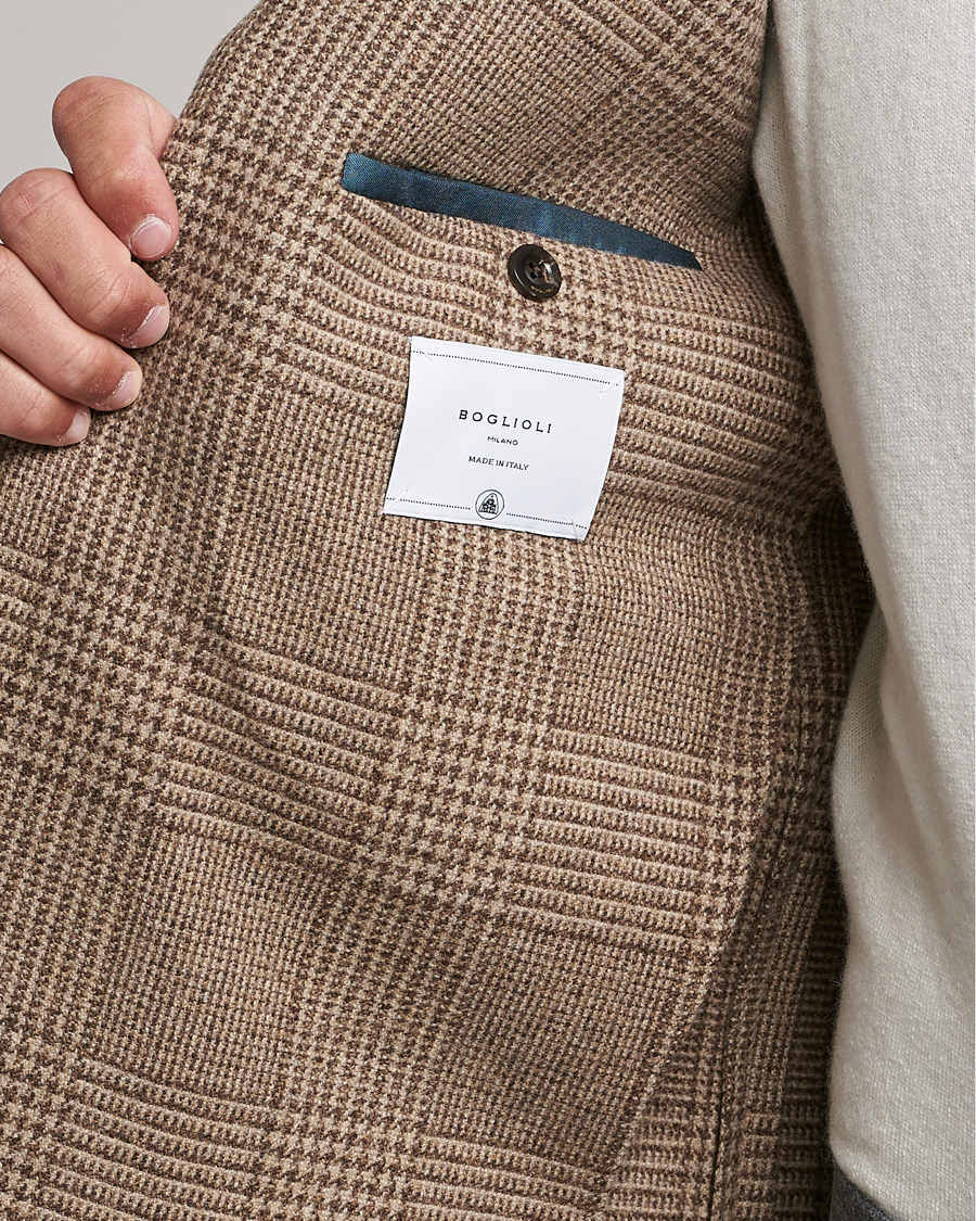 Herren | Sakkos | Boglioli | K Jacket Prince Of Wales Check Blazer Beige