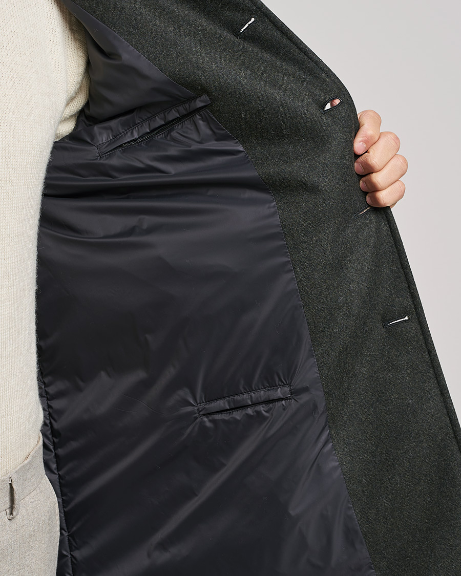 Herren | Jacken | Boglioli | Padded Wool Coat Forest Green