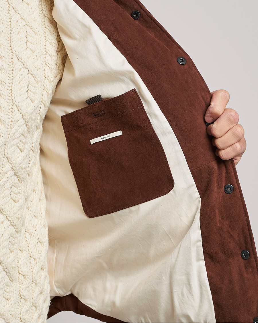 Herren | Jacken | Valstar | Suede Shearling Vest Dark Brown