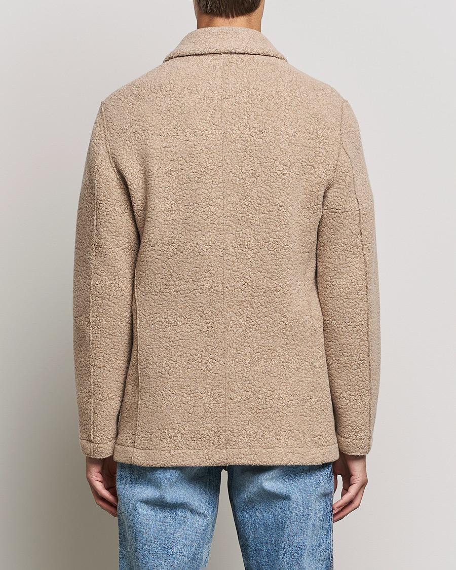 Herren | Hemden | Harris Wharf London | Harrington Wool Boucleè Shirt Jacket Tan