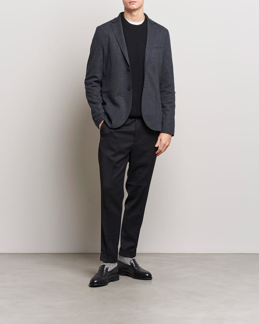 Herren | Sakkos | Harris Wharf London | Two Button Vented Superfine Merino Blazer Anthracite