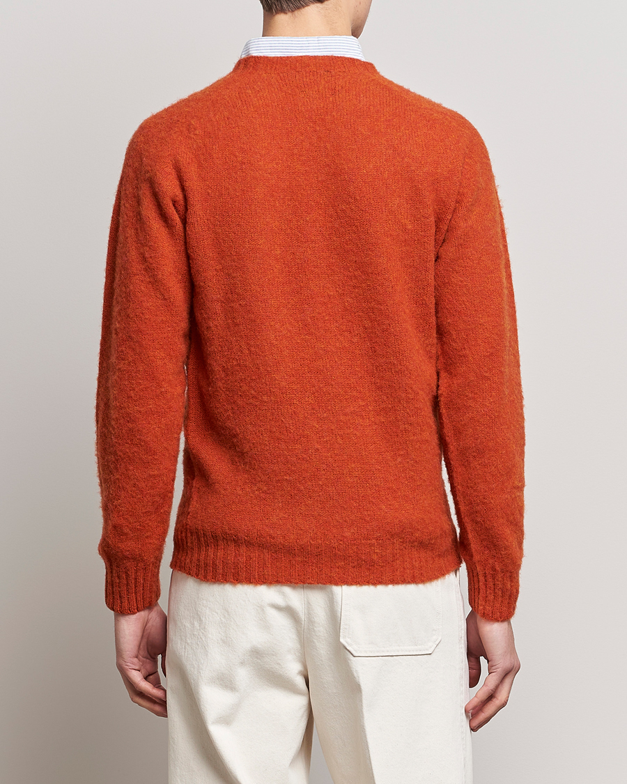 Herren | Pullover | Drake's | Brushed Shetland Crew Orange