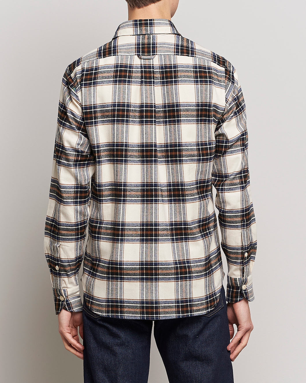Herren | Hemden | Drake's | Rugged Cotton Twill Work Shirt Neutral